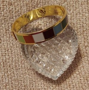 Coach, multicolored enamel, gold-plated bangle